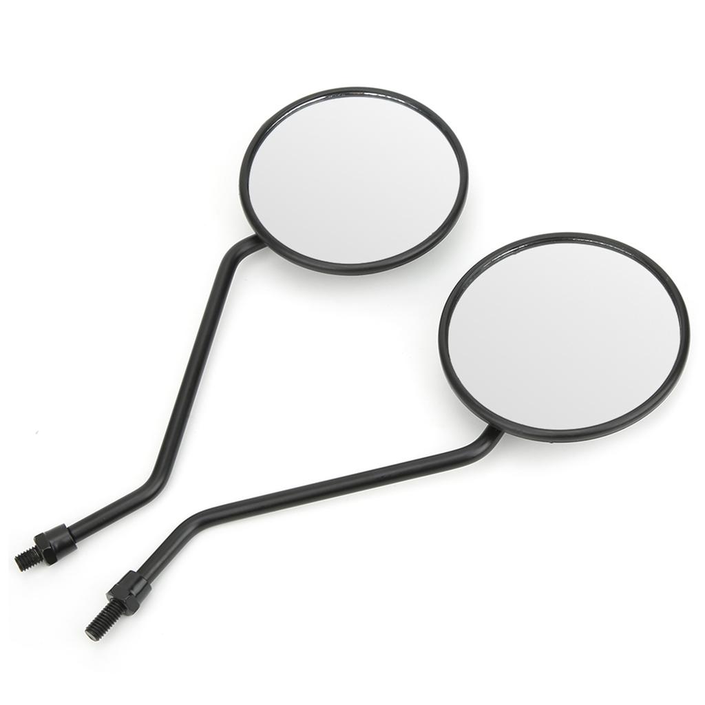 2Pcs 8mm 0.3in Rearview Mirror Universal Retro Round Side Mirrors for Motorcycle Electric Bicycle Scooter