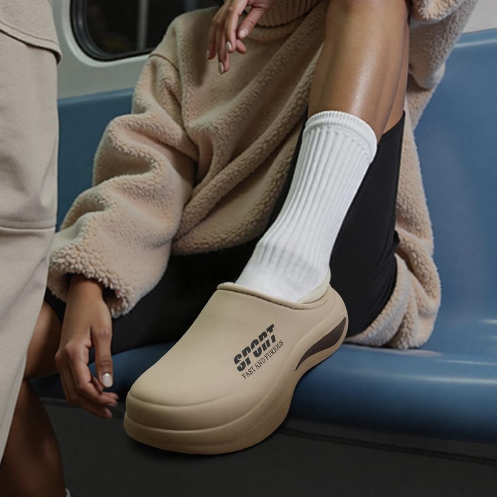 Waterproof Cotton Slippers Autumn and Winter 2025 New Outer Wear Thick-soled Non-slip Velvet Warm Casual Sports Cotton Shoes