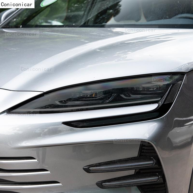 Für BYD SONG Plus Champion Version DM-i EV 2025 Autoscheinwerfer Schwarz TPU Schutzfolie Frontlicht Tönung Zubehör