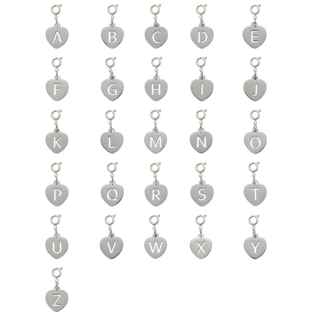 European Bestseller: Gold-Plated Stainless Steel Heart Letter Pendant Necklace with Clasp