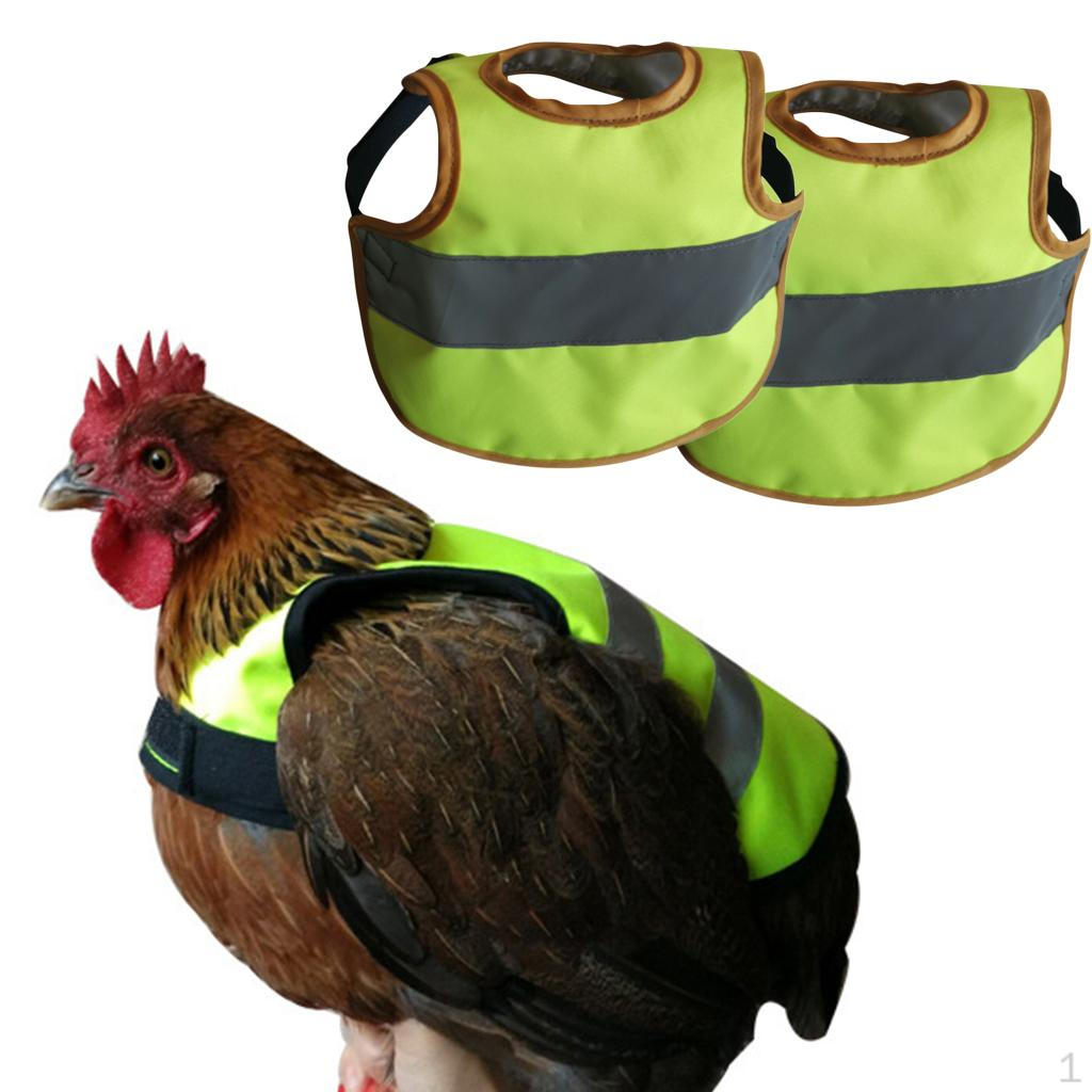 

2x Pet Reflective Chicken Poultry Hen Saddle for
