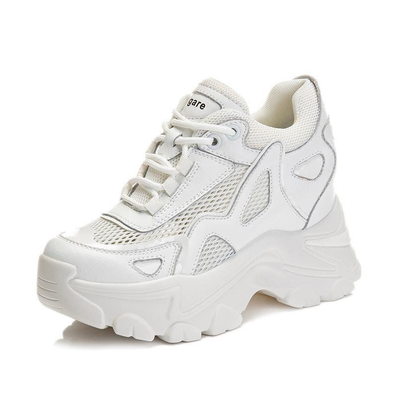 

Inner height increase summer dad shoes platform breathable ins sports and leisure shoes A1 34 белый