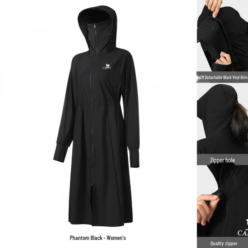 CAMEL Women s Outdoor UV Protection Jacket with Detachable Hood M