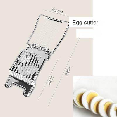 Multifunktionaler Eierschneider Edelstahlschneider Ausgefallener Splitter Eierschneidewerkzeug Home Zwei-in-Eins-Eierschneider Küchenhelfer
