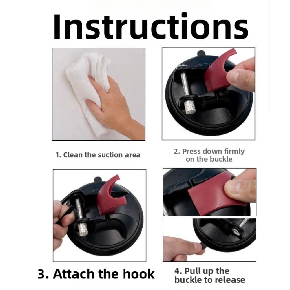 4PCS Suction Cup Hooks for Campervan For Awnings Heavy Duty Load Support up to 30 kg Ideal for Tent and Outdoor Gear Hanging