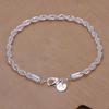 Korean Fashion Silver-Plated Hemp Rope Bracelet for Women