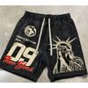 Street Hip Hop Free Muse Printed Shorts American Casual Loose Sports Pants Men's and Women's Same Trend
