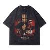 Japanese Retro Two-Dimensional Cartoon Animation Printing T-Shirt Summer New Loose Trendy Brand Short-Sleeved T-Shirt Men And Women