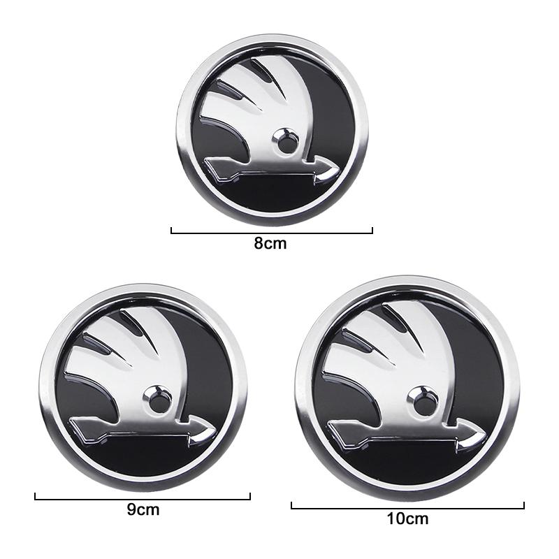 1Pcs Car ABS Logo Auto Front Hood Emblem Rear Trunk Cover Sticker for Skoda Octavia MK2 MK3 MK4 2 A7 Fabia Karoq Kodiaq Superb Rapid Yeti