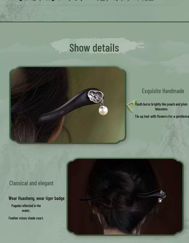 Summer Special: Wooden Hairpin - Ancient Qipao & Classical Retro Style Hair Accessory