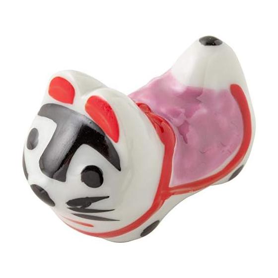 TAMAKI Chopstick Rest, Dog Hariko, Pink, 5x2.5x3.4cm, Made in Japan, T-753507