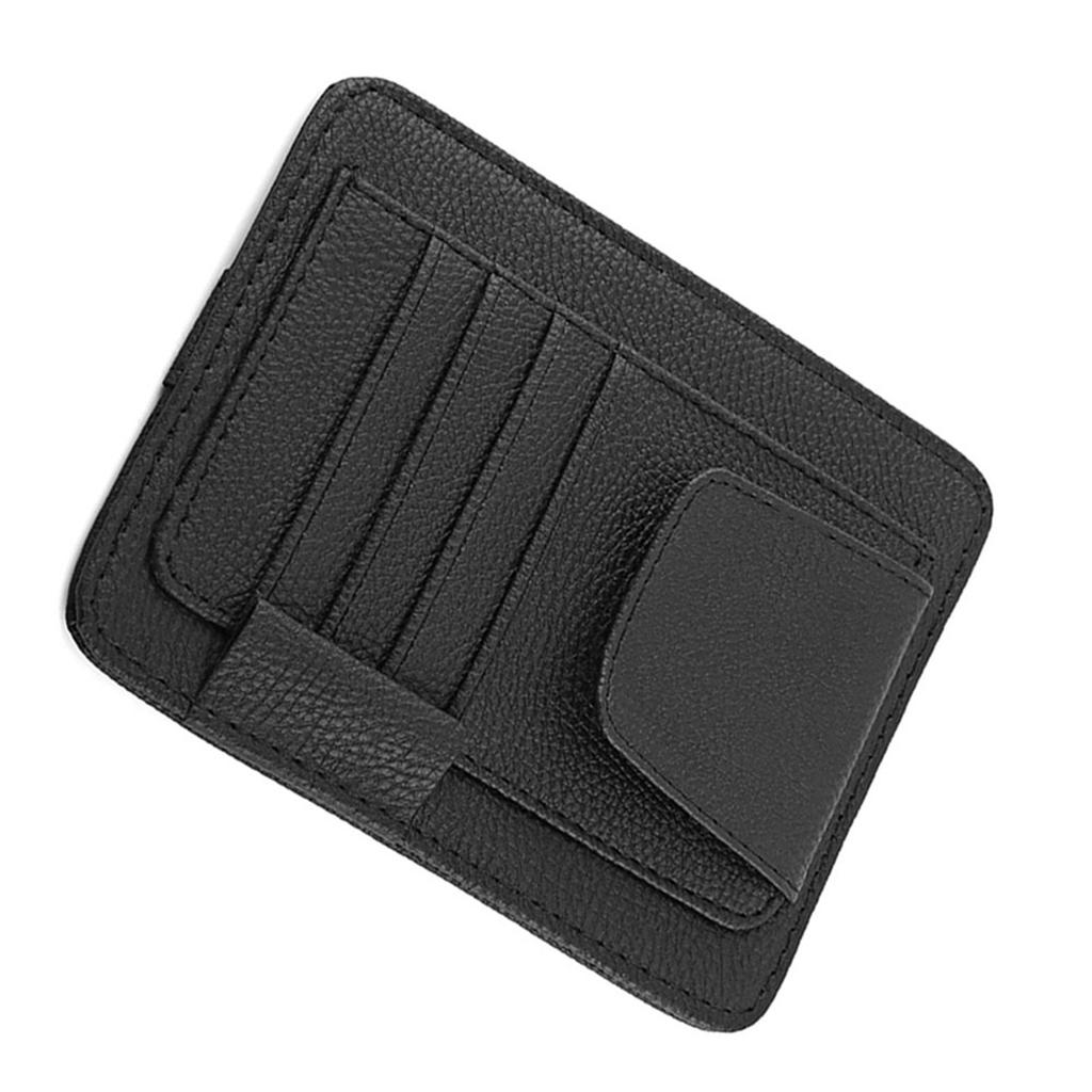Auto Car Sun Visor Organizer Pouch Bag Card Storage Glasses Holder Clip