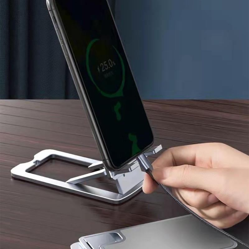 Aluminum Phone Stand Angle Height Adjustable Phone Tablet Support Mount Desk Phone Holder Shockproof Desktop Holder