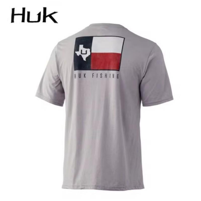 Huk High-performance Fishing Clothes Outdoor Sports Men s Short-sleeved T-shirt UPF50 Sunscreen Breathable XXS