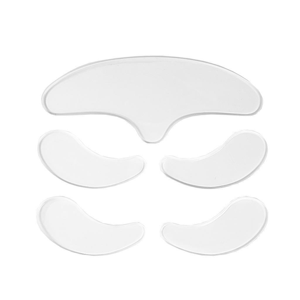 Reusable Silicone Anti-Wrinkle Patch Set: Neck, Forehead, and T-Shaped Breast (11 Pieces)