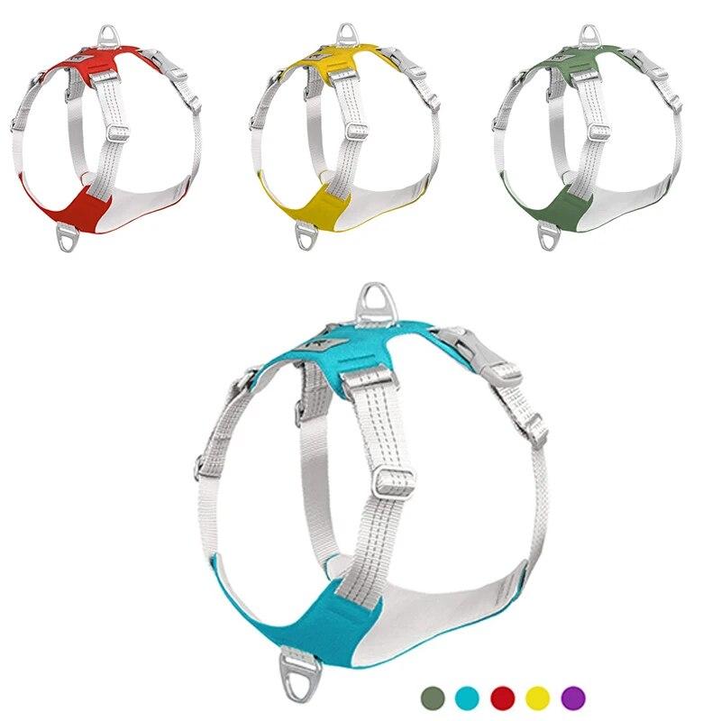 Vestă reflectorizantă pentru ham pentru câini de companie, fără tragere, guler reglabil pentru dresaj pentru câini pentru câini de talie medie, husky, labrador