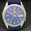 VINTAGE SEIKO 5 AUTOMATIC 7S26A APAN MENS BLUE COLOR DIAL WATCH A702606-1 R209-a702606