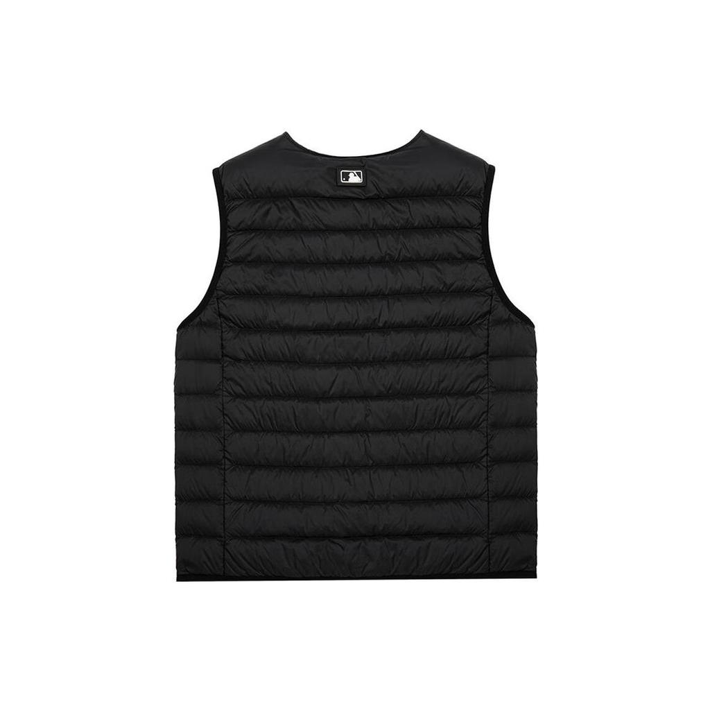 MLB Autunno Inverno 23 New York Yankees Patch Lettere Fantasia Zip Caldo Piumino d'Oca Gilet Unisex Nero 3ADVB0426-50BKS