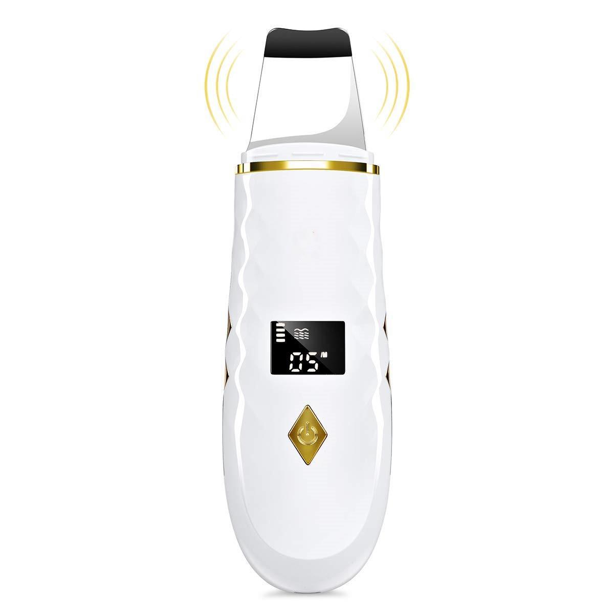 Face Cleaning Spatula LCD Professional Ultrasonic Facial Skin Scrubber USB