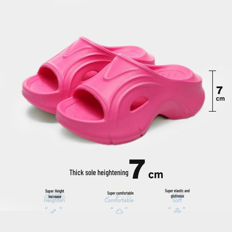 Women's 2025 Summer Height-Boosting Platform Beach Slippers