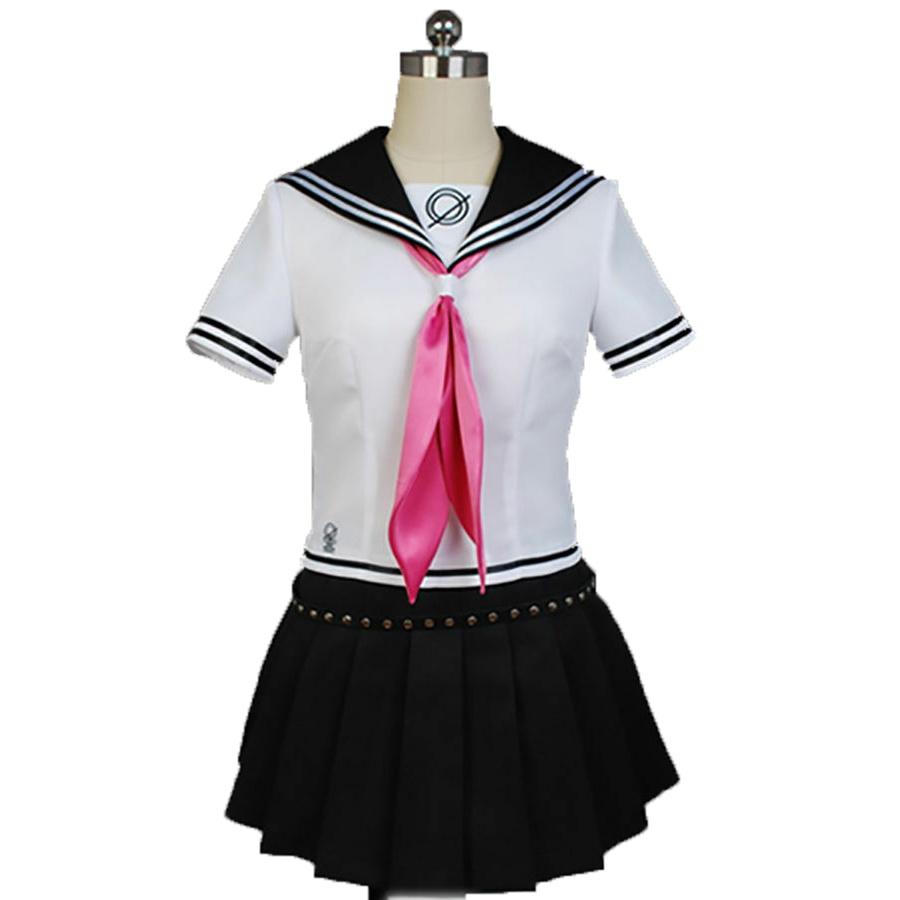 Fashionable Danganronpa Ibuki Mioda Cosplay Costume Suit With Vibrant Black And White Design
