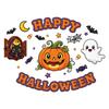 Halloween Window Clings, Pumpkin Static Stickers for Kindergarten and Shop Window Decor