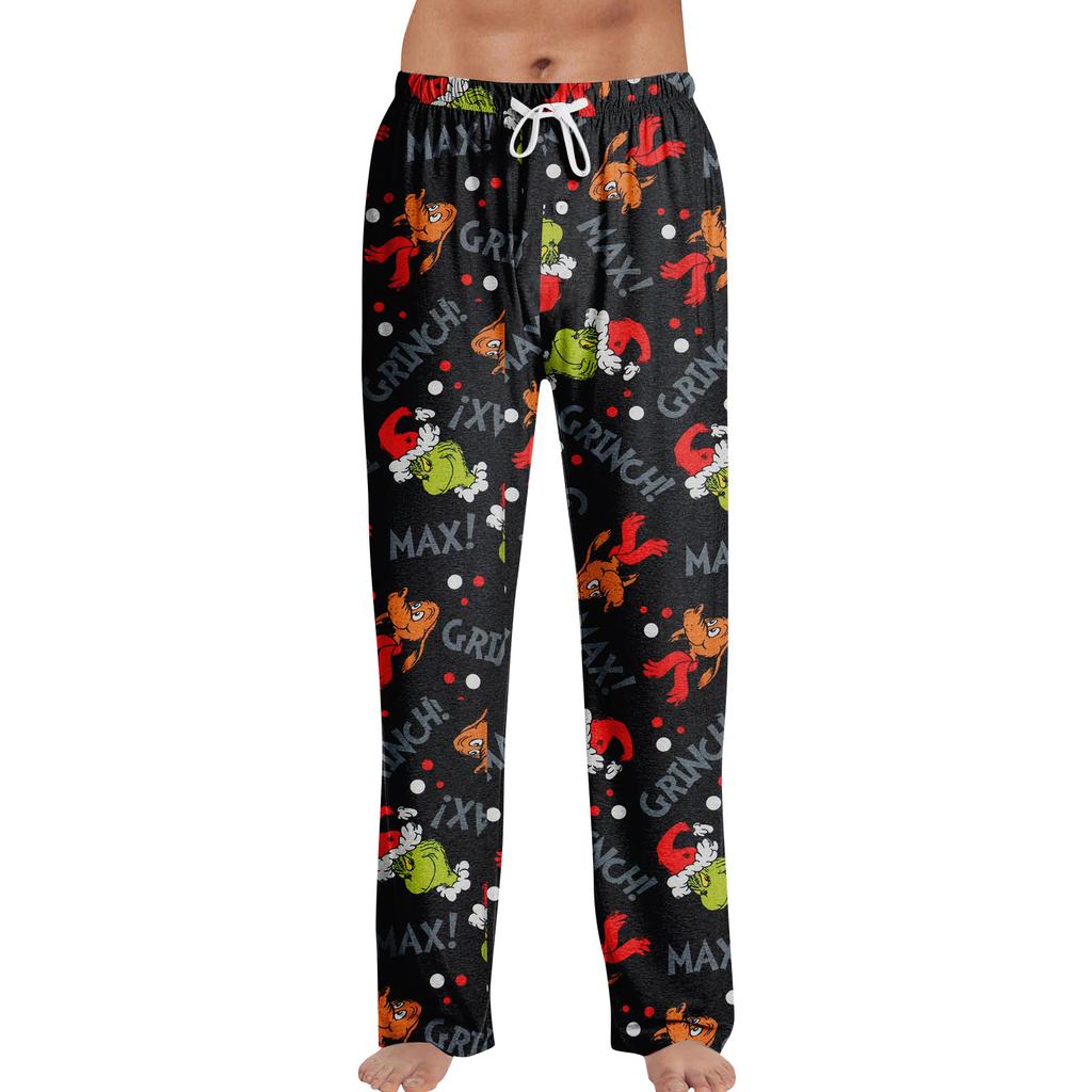Pajama Pants Sleepwear Casual Drawstring Elastic Waist Pants Comfy Straight Yoga Loose Trousers