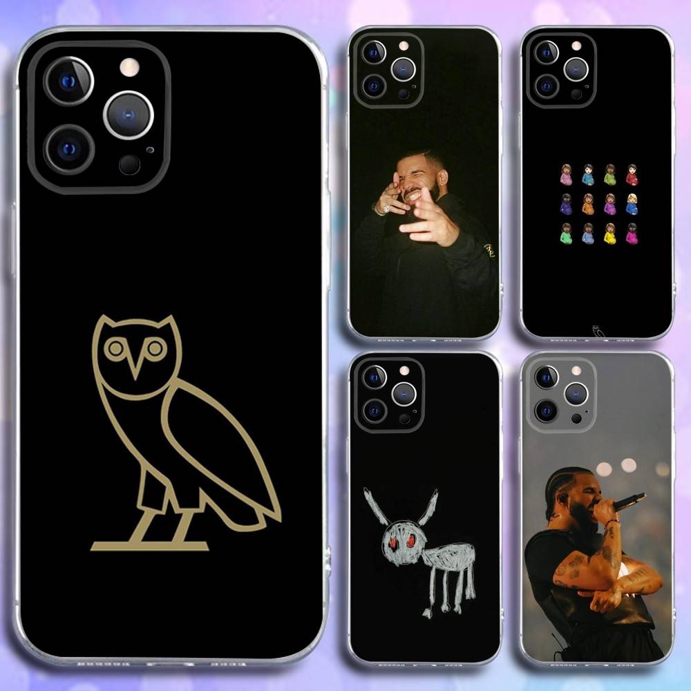 Drake O-OvO OWL Handyhülle Für iPhone 16e,16,15,14,13,12,11 Plus,Pro,Max,XR,XS,X,Plus,SE,Mini Transparent Weiche Hülle