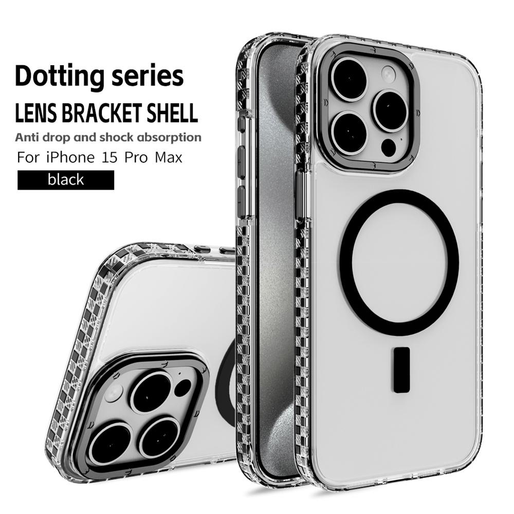 Transparent For Magsafe Magnetic Wireless Charge Phone Case For iPhone 16 14 11 12 13 15 Pro Max Hybrid Armor Protection Cover