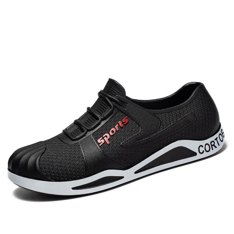 Low-top rain shoes water shoes men's work outdoor flat bottom lightweight adult waterproof shoes light mouth rubber shoes overshoes short men