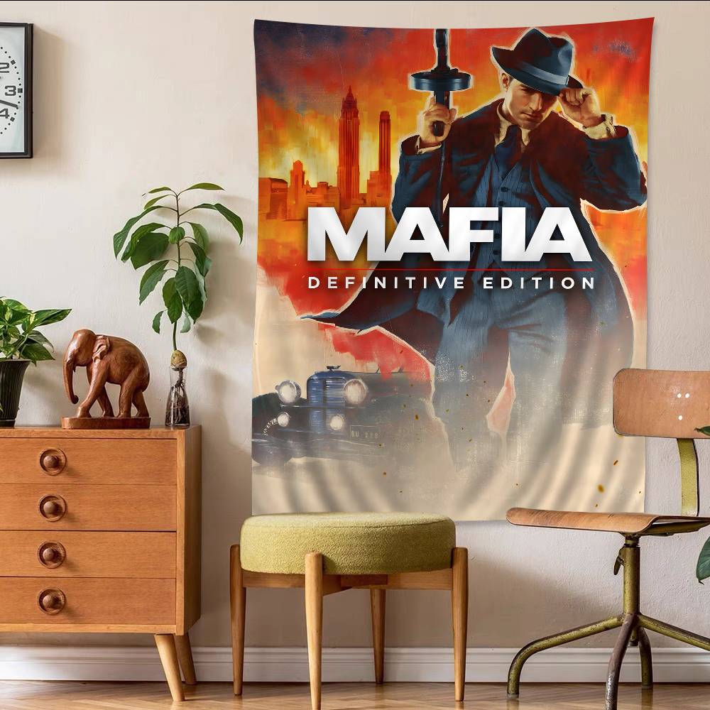 Mafia Definitive Edition Arazzo Anime Vintage Appeso Tarocchi Tappeti da Parete Hippie Arredamento per Stanza e Casa