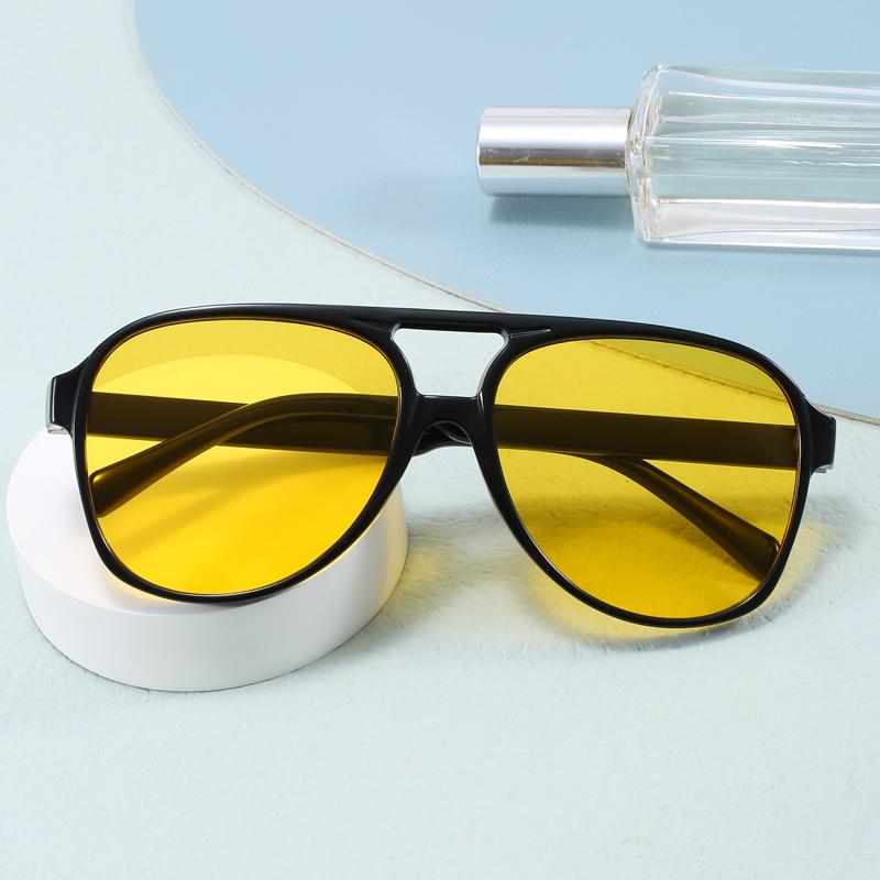 Protective Glasses 3pcs Trend Double Bridge Pilot Women Square Sunglasses Large Frame Outdoor Driving Shades Sun Glasses UV400