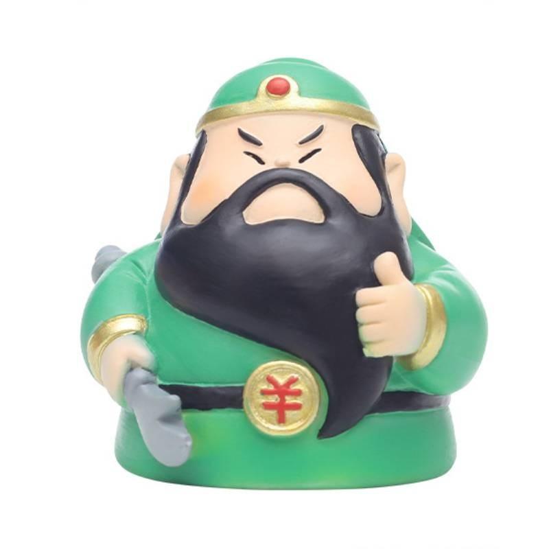 Adorable Resin Car Decorations Lucky Wealth God Figures Cartoon Style Stress Reliever