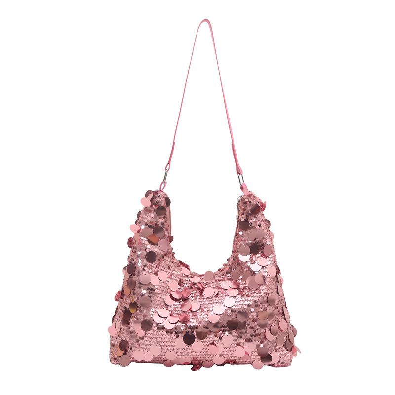 Autumn and Winter Super Fire Niche Sequined Bag Women's 2025 New Versatile Shoulder Underarm Bag Fashionable Tote Bag