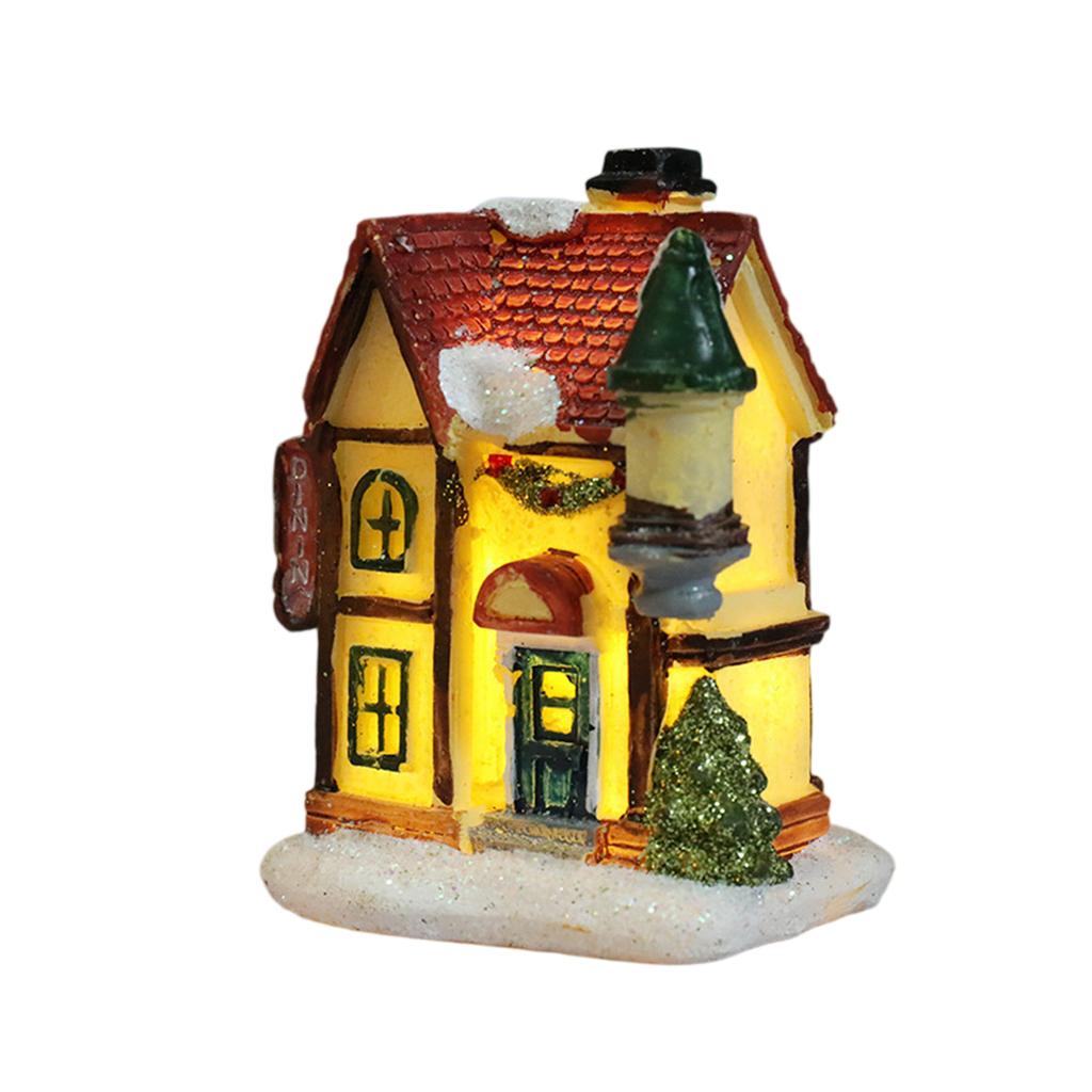 Christmas Village LED Lighted Village Houses,Christmas Village Collection Indoor Room Decor Collectible Buildings