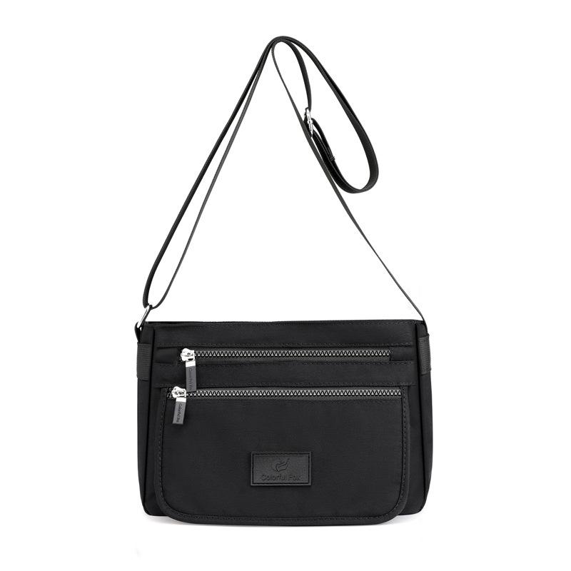 

Женская сумка 2025 новый тренд сумка через плечо водонепроницаемая нейлоновая сумка многослойная сумка-мессенджер универсальный рюкзак чёрный