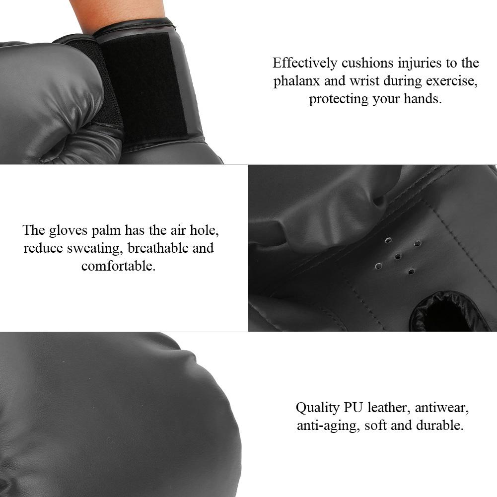 Professionelle PU-Leder Boxhandschuhe Atmungsaktiv Sparring Sandsack Fäustlinge Trainingsausrüstung