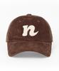NOISE N Logo Corduroy Ball Cap - Brown