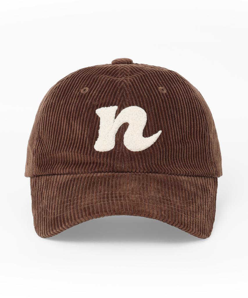 NOISE N Logo Corduroy Ball Cap - Brown