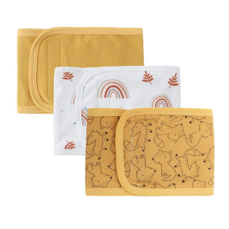 3 Pezzi Protezione Pancia Bambini Fascia Pancia Neonato Doppio Strato Anti Freddo Cintura Ombelico Bambino Primavera Autunno Protezione Pancia