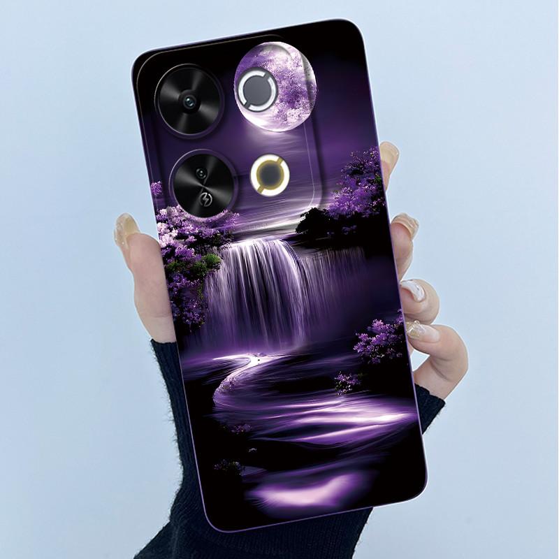 For Itel P65 P671L Etui Fashion Simplicity Oil Painting Floral Protective Phone Case For ItelP65 P 65 Coque Soft Silicone Covers