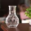 10PCS/SET Crystal Clear Small Vase Set Retro Relief Transparent Vase  Wedding Centerpiece