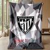 Custom Text Flannel Throw Blanket, Lightweight Cozy Bed Sofa BlanketAthletic Bilbao FC