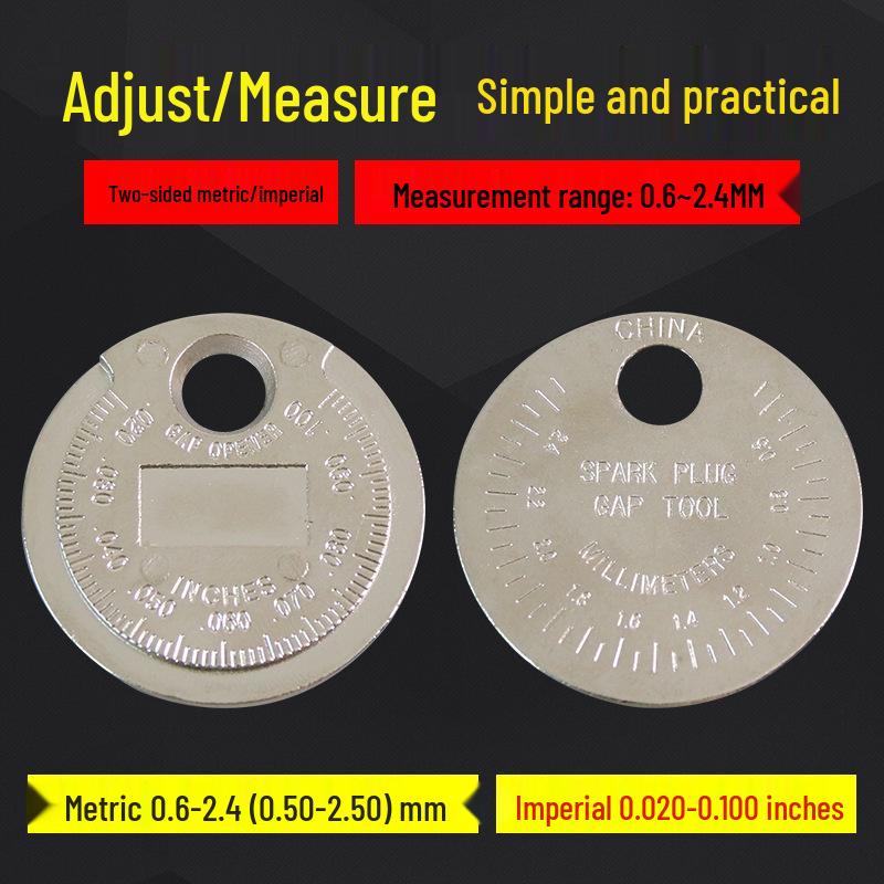 Round Coin Spark Plug Feeler Gauge for Measuring Spark Plug Gaps