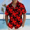 2026 Men's Short-sleeve Shirt With Heart Pattern, New Style