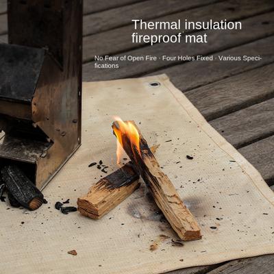 Multidimensionales Camping-Feuerschutztuch Glasbeschichtete Flammhemmende Matte Deck