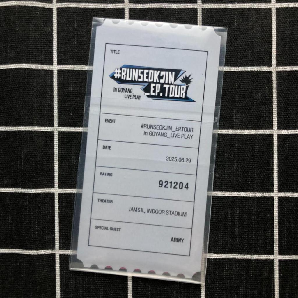 [USED] Jin RUNSEOKJIN_EP.TOUR IN GOYANG Trading Card 6/29