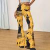 Women Casual Halloween Printed Flared Yoga Pants High Waist Stretch Bell Bottom Trousers for Fitness and Everyday Wear