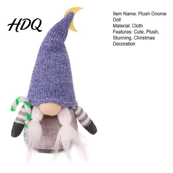 Nordic Style Holiday Decor Plush Christmas Gnome Scandinavian Dwarf Doll Ornament Swedish Tomte Farmhouse Handmade Fabric Dolls Tiered Tray