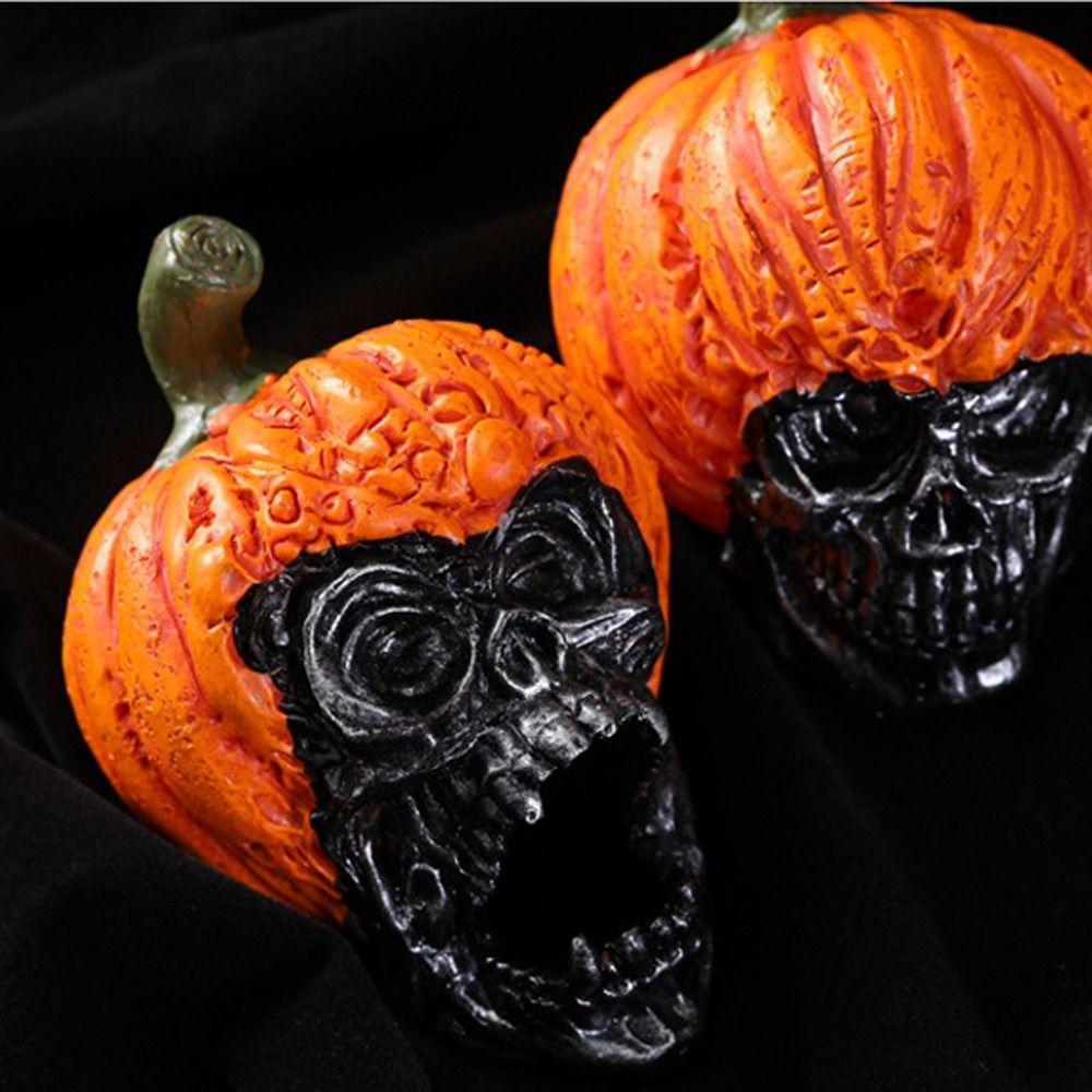 Vintage Artificial Skull Head Model Resin Skull Head Figurines Halloween Decor Gifts